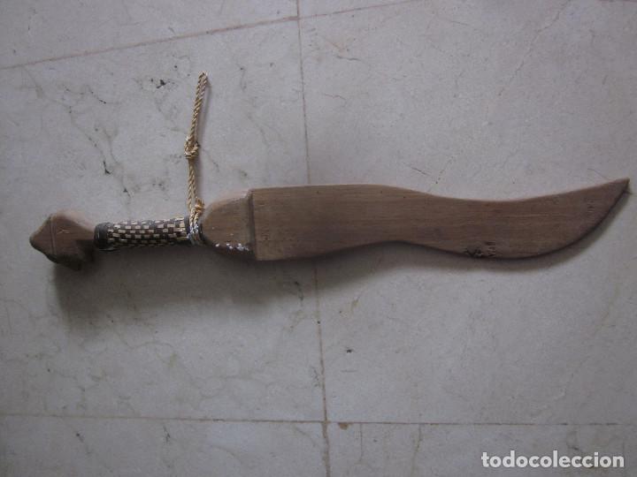 Arte: CUCHILLO DE MADERA EGIPTO A&Ntilde;OS 70 - Foto 2