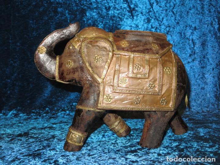 gran elefante de la suerte en bronce repujado i - Compra venta en  todocoleccion