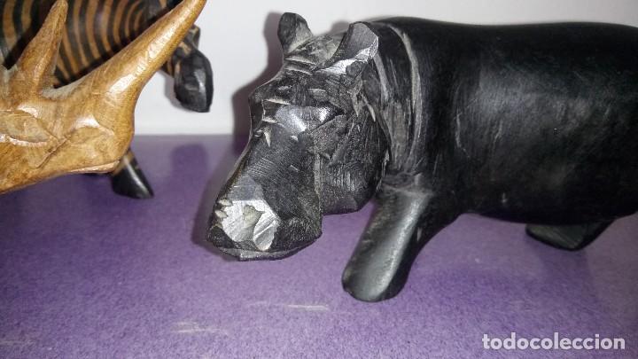 Arte: Figuras ANIMALES de MADERA TALLADA. - Foto 2