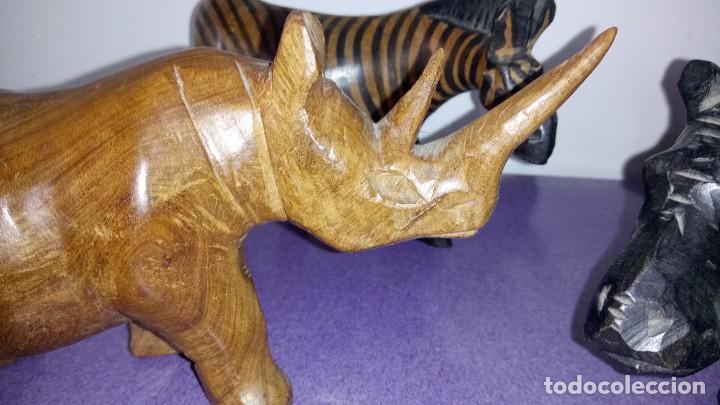 Arte: Figuras ANIMALES de MADERA TALLADA. - Foto 3
