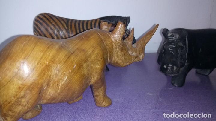 Arte: Figuras ANIMALES de MADERA TALLADA. - Foto 4