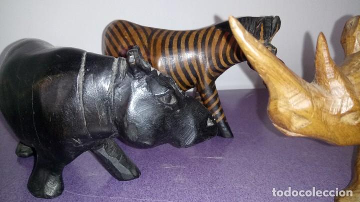 Arte: Figuras ANIMALES de MADERA TALLADA. - Foto 5