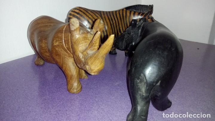 Arte: Figuras ANIMALES de MADERA TALLADA. - Foto 6