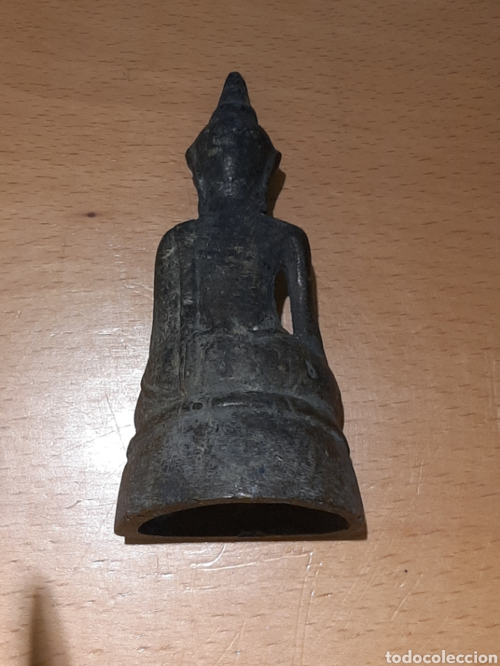 Arte: Buda peque&ntilde;o antiguo de bronce - Foto 4