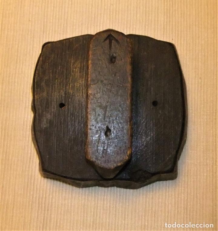 Arte: ANTIGUO SELLO DE MADERA PARA ESTAMPAR TELAS - Foto 3