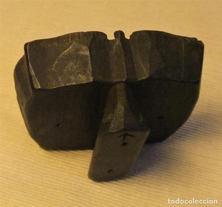 Arte: ANTIGUO SELLO DE MADERA PARA ESTAMPAR TELAS - Foto 5