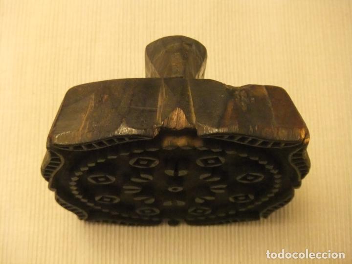 Arte: ANTIGUO SELLO DE MADERA PARA ESTAMPAR TELAS - Foto 6