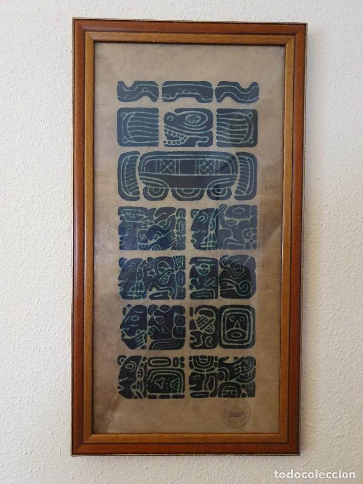 Arte: CUADRO PINTADO SOBRE PAPEL PERGAMINO - Foto 1