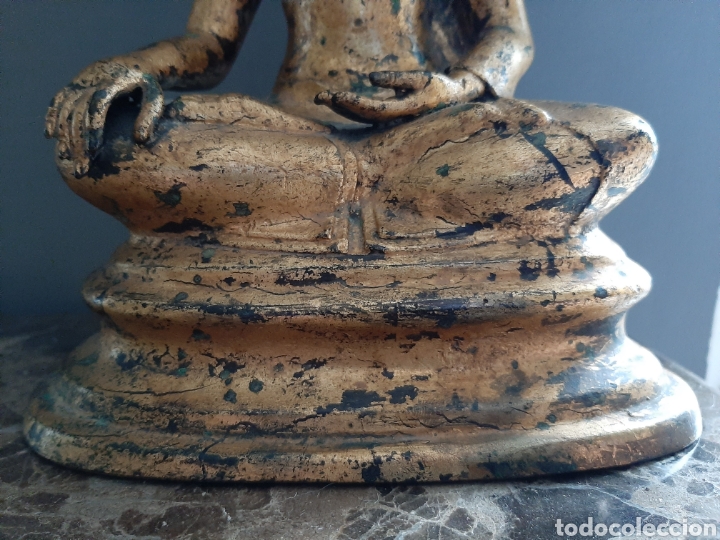 Arte: Buda oriental , buddha vintage gilded - Foto 3