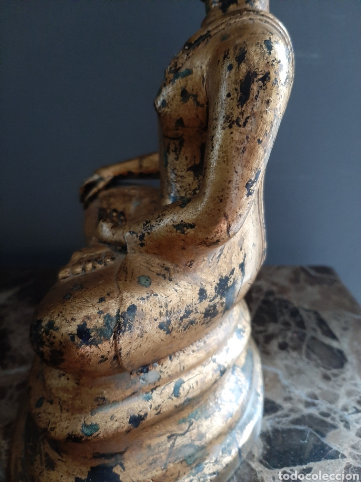Arte: Buda oriental , buddha vintage gilded - Foto 4