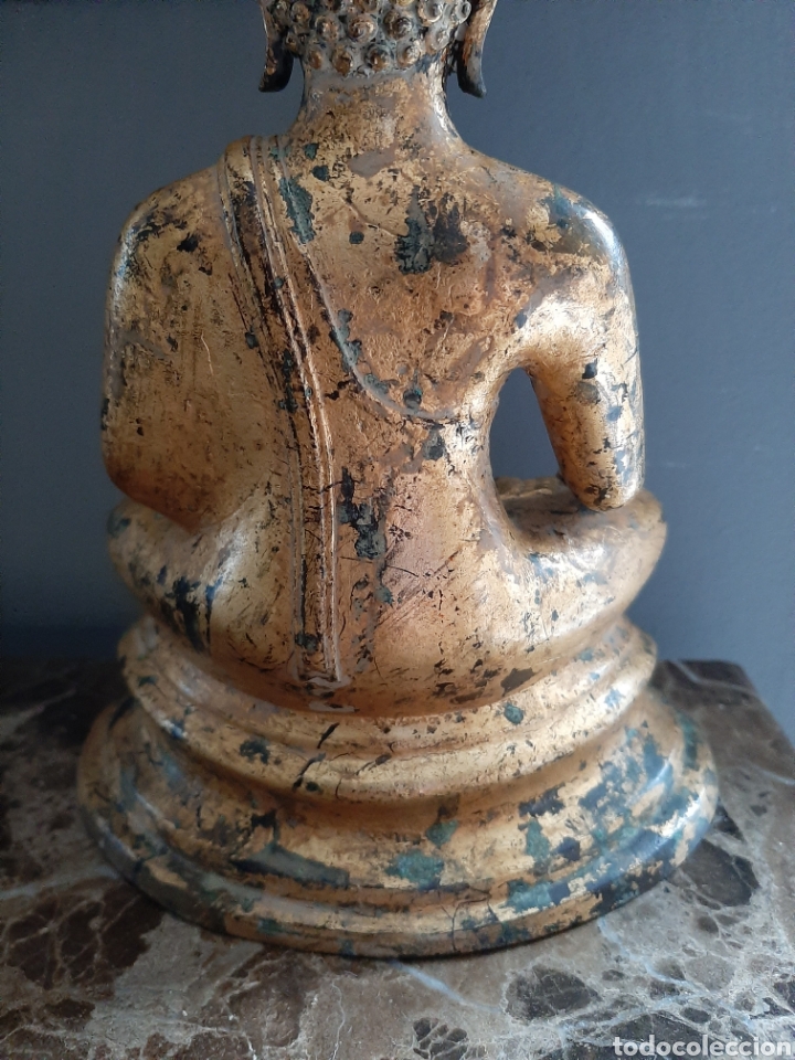 Arte: Buda oriental , buddha vintage gilded - Foto 5