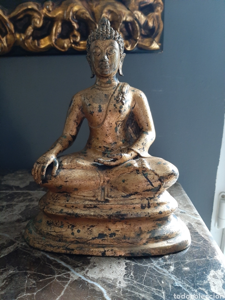Arte: Buda oriental , buddha vintage gilded - Foto 1