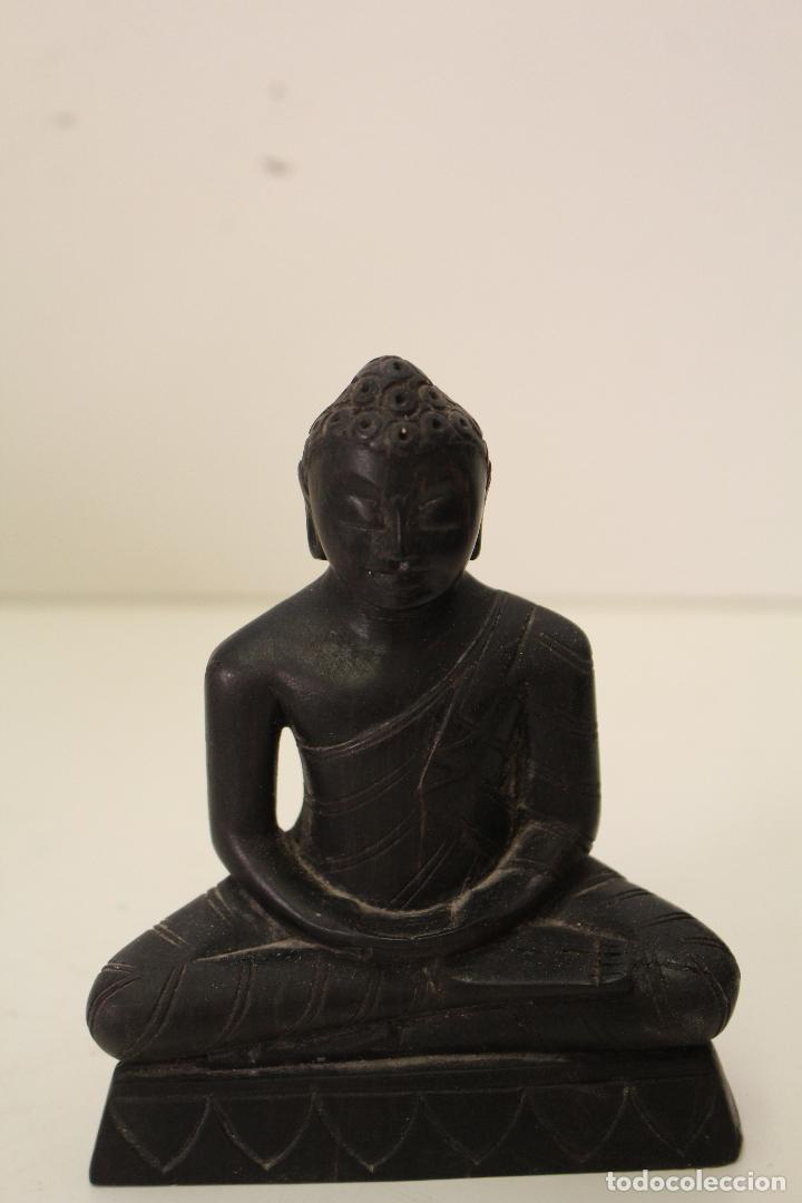 Arte: figura buda de madera - Foto 2