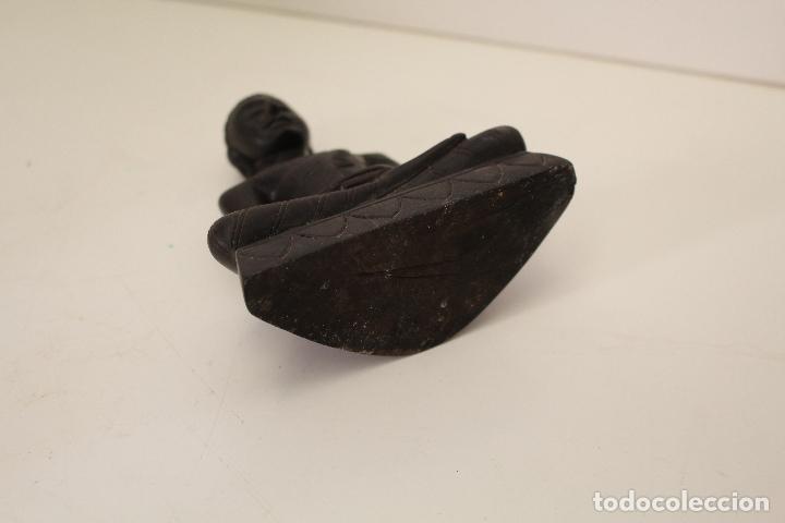 Arte: figura buda de madera - Foto 3