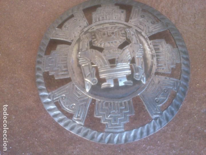 Arte: ANTIGUO BROCHE DIOS MAYA O AZTECA. - Foto 2