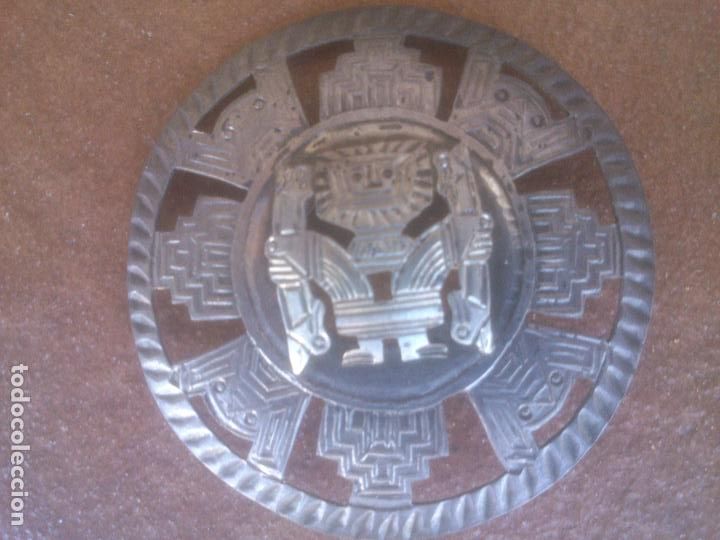 Arte: ANTIGUO BROCHE DIOS MAYA O AZTECA. - Foto 4