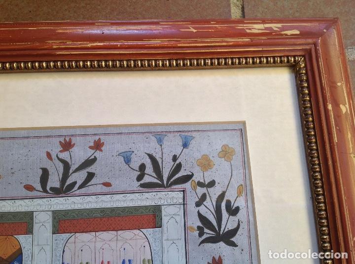 Arte: Gouache cortesano indio - Foto 2