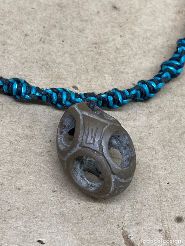 Arte: Colgante de piedra tallada con macram&eacute; - Foto 2