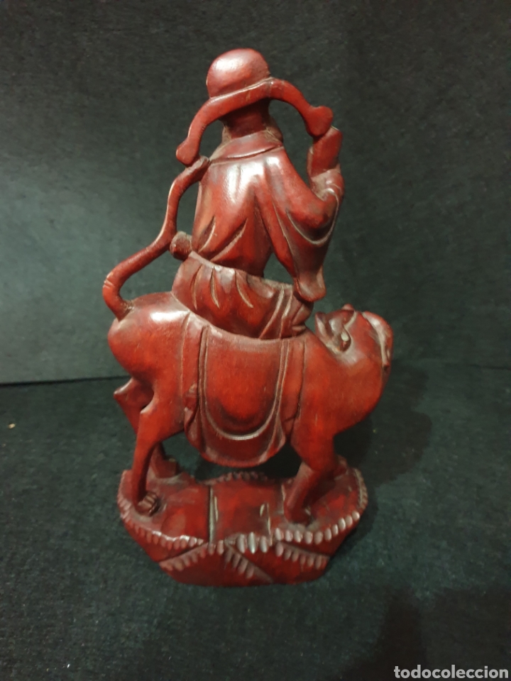 Arte: Talla Asi&aacute;tica Madera Roja. - Foto 2