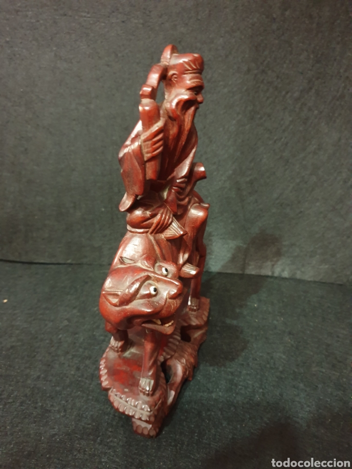 Arte: Talla Asi&aacute;tica Madera Roja. - Foto 3