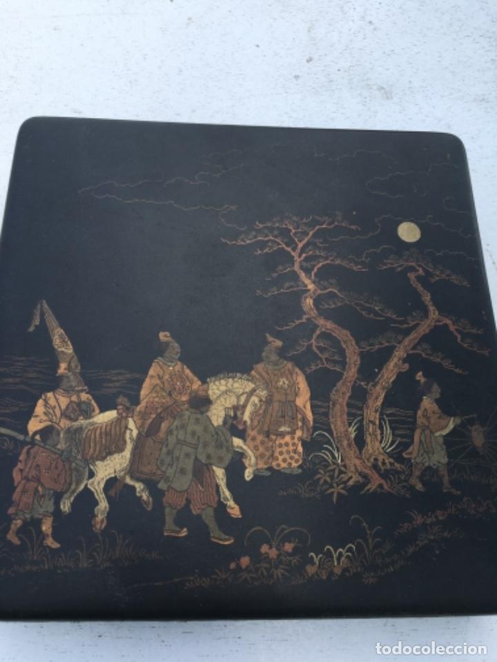 Arte: Caja de laca asi&aacute;tica antigua - Foto 2