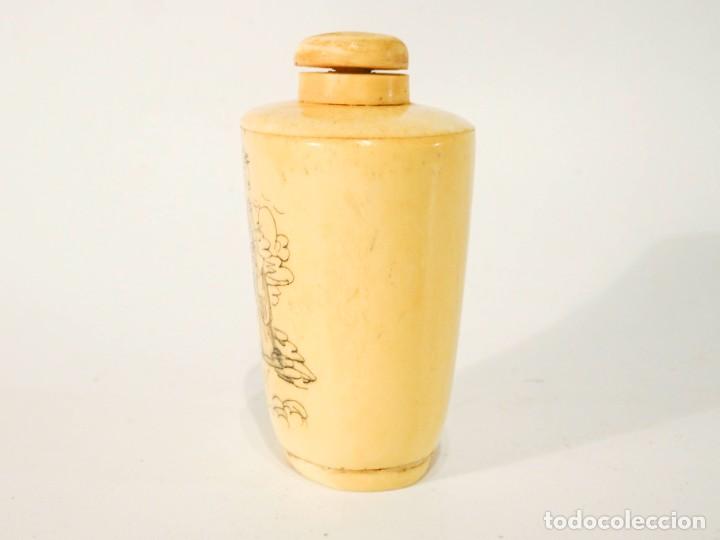 Arte: Botella para Rap&eacute; Snuff Bottle Imitaci&oacute;n Hueso - Foto 2
