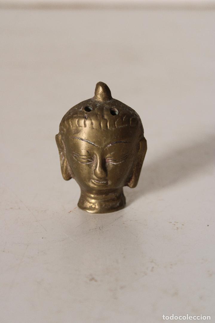 Arte: buda cabeza de bronce - Foto 1