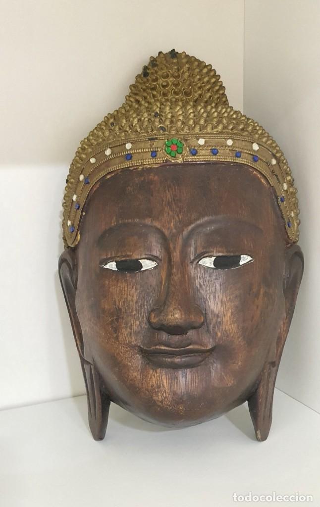 Arte: Cabeza de Buda Madera - Foto 1