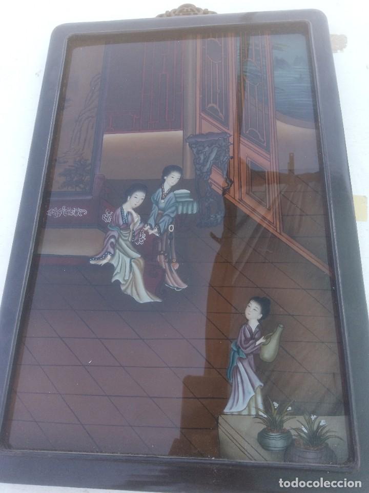 Arte: Cuadro antiguo asiatico - Foto 1