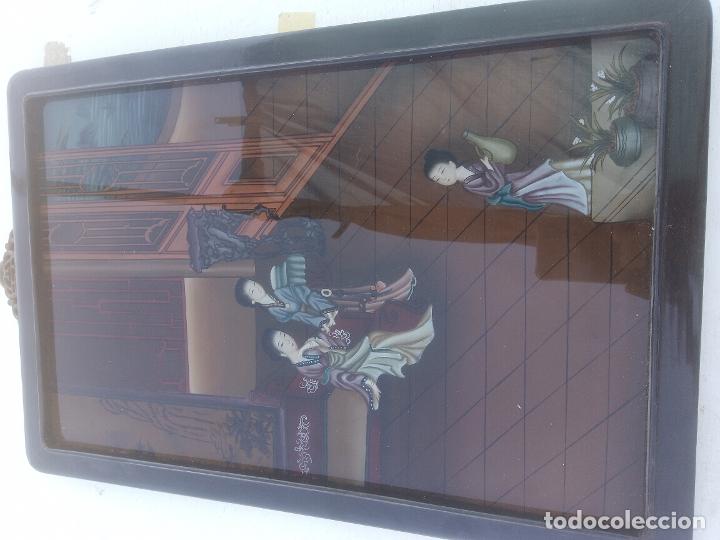 Arte: Cuadro antiguo asiatico - Foto 2