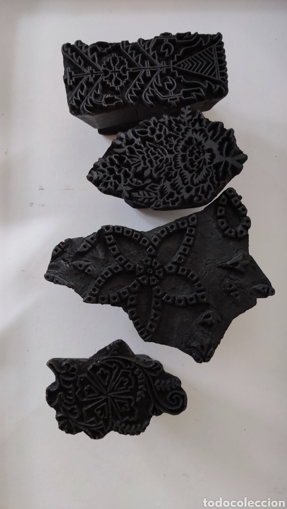 Arte: Sellos antiguos de batik de madera - Foto 1