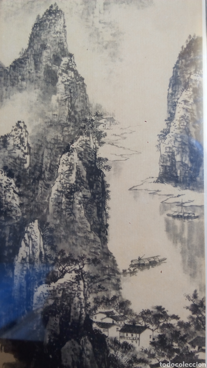 Arte: Antigua pintura miniatura china - paisaje - ”Bosque majestuoso” - Foto 4 - 288535868