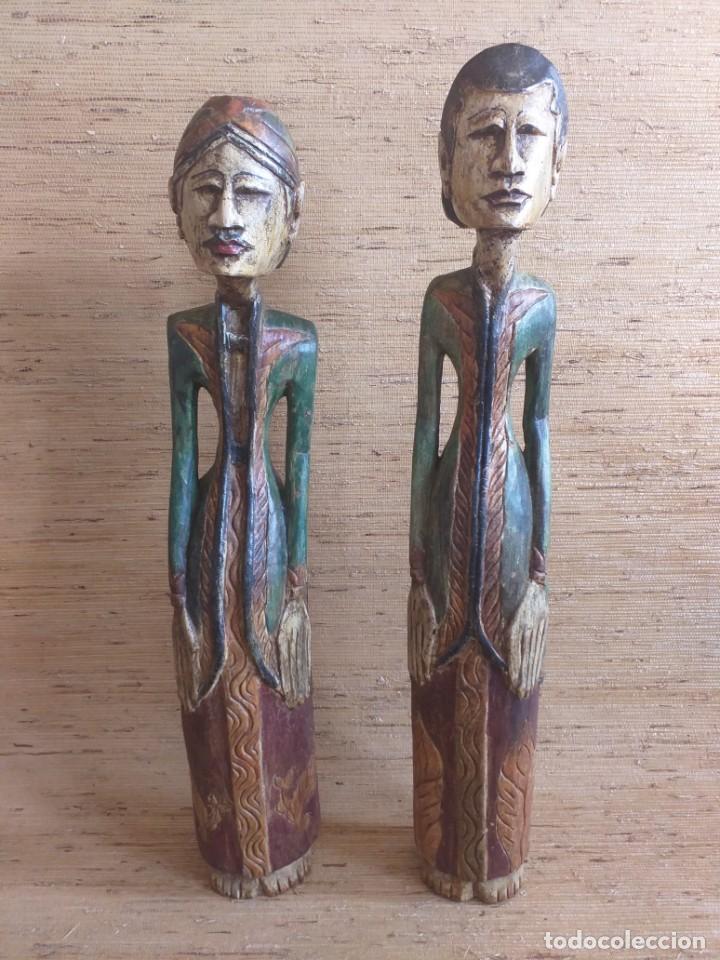 Arte: PAREJA LORO BLONYO (ISLA DE JAVA) - Foto 1