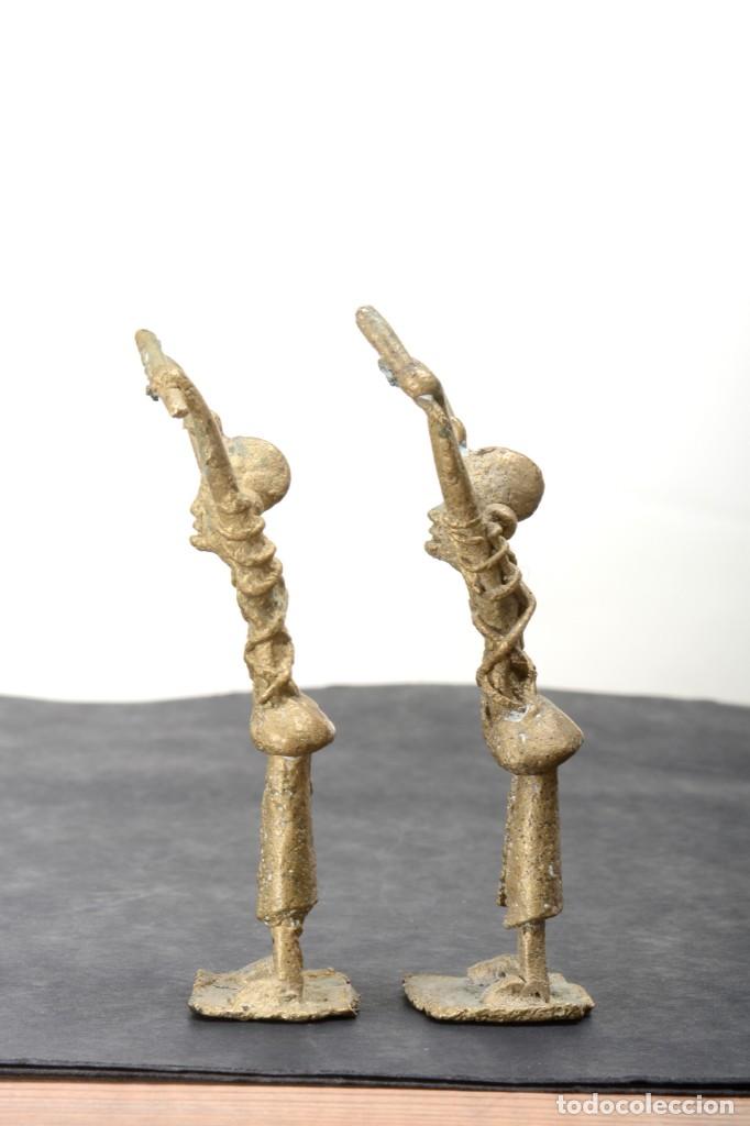 Arte: Par de figuras de lat&oacute;n Ashanti - Foto 6