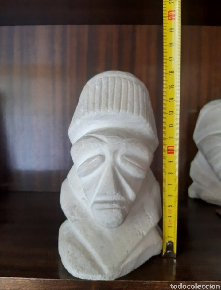 Arte: 2 Cabezas mexicanas en piedra - Foto 2