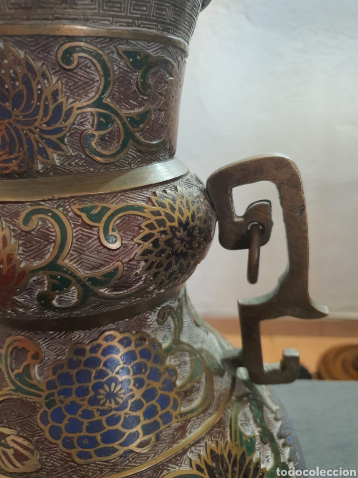 Arte: Antiguo jarr&oacute;n bronce Jap&oacute;n . - Foto 2