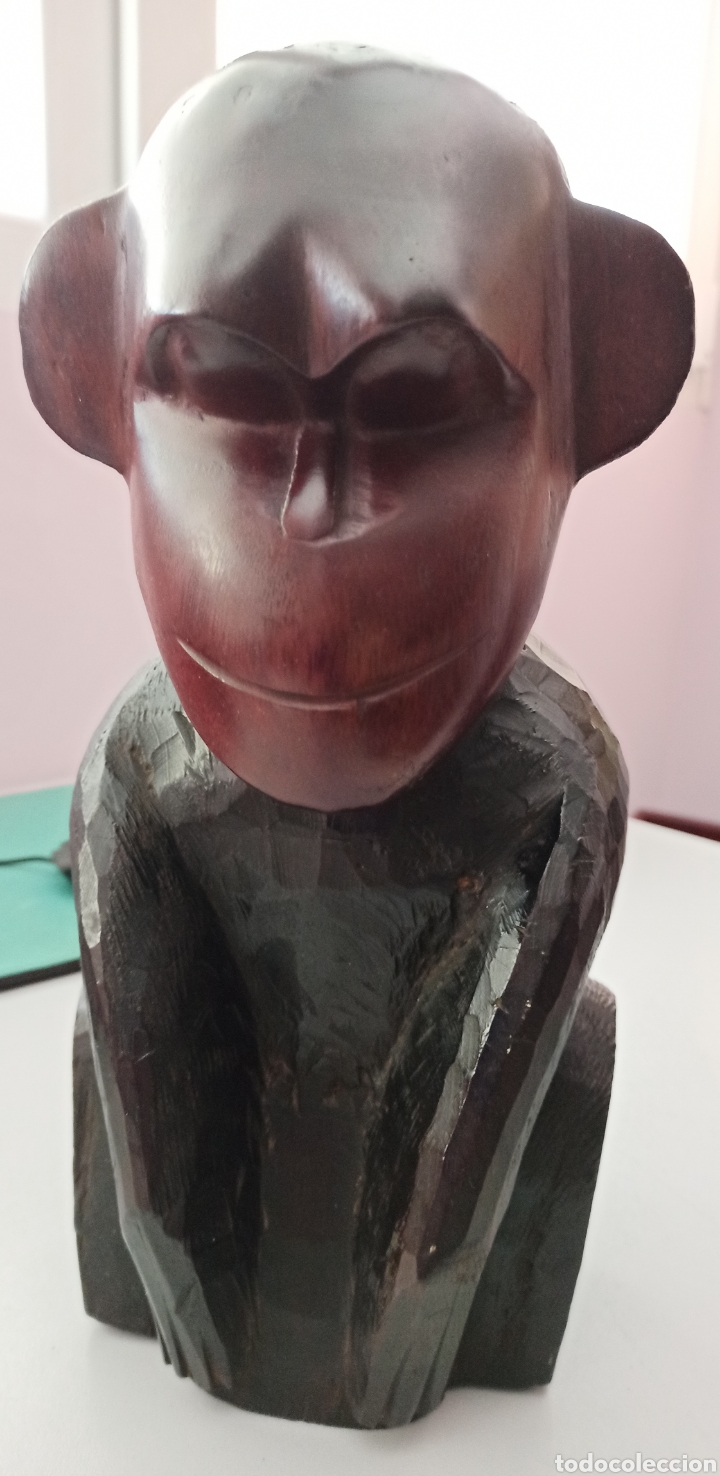 Arte: MAGN&Iacute;FICA Y PESADA TALLA EN MADERA - Foto 1