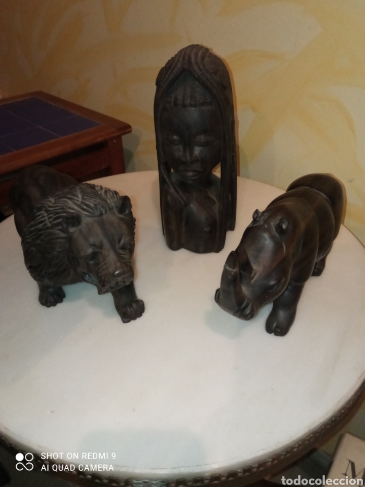 Arte: Figuras Africanas &Eacute;bano Camer&uacute;n - Foto 1