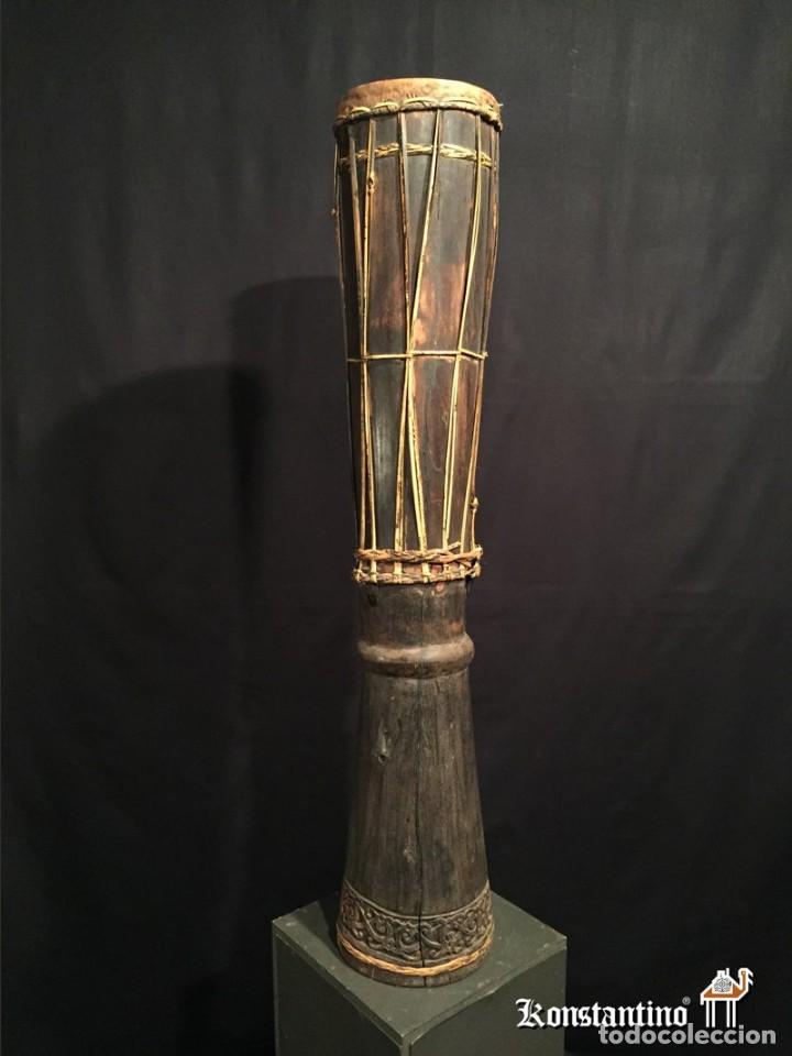 Arte: TAMBOR DE MADERA DE BORNEO 88X17 - Foto 1
