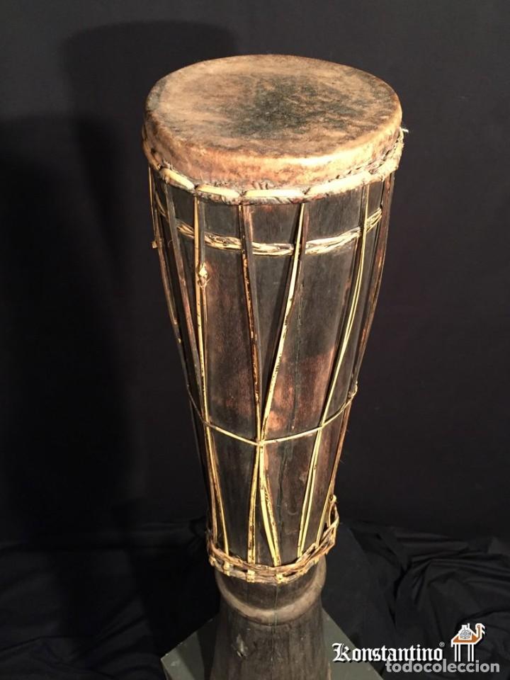 Arte: TAMBOR DE MADERA DE BORNEO 88X17 - Foto 2