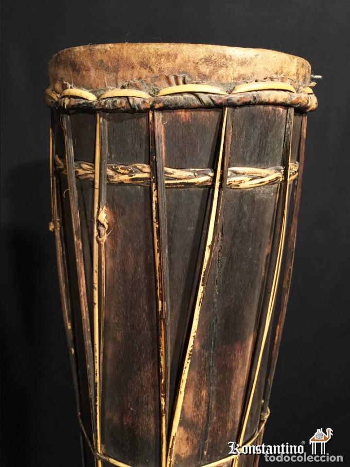 Arte: TAMBOR DE MADERA DE BORNEO 88X17 - Foto 3