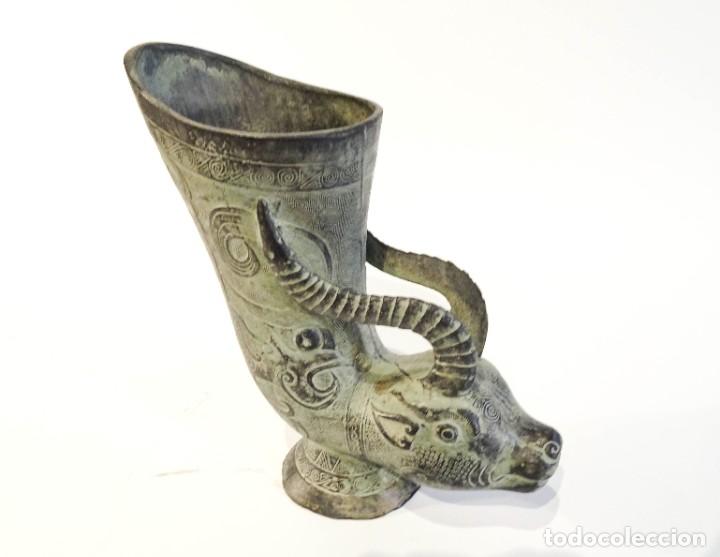 Arte: Ant&iacute;lope copa ritual china R&eacute;plica - Foto 2