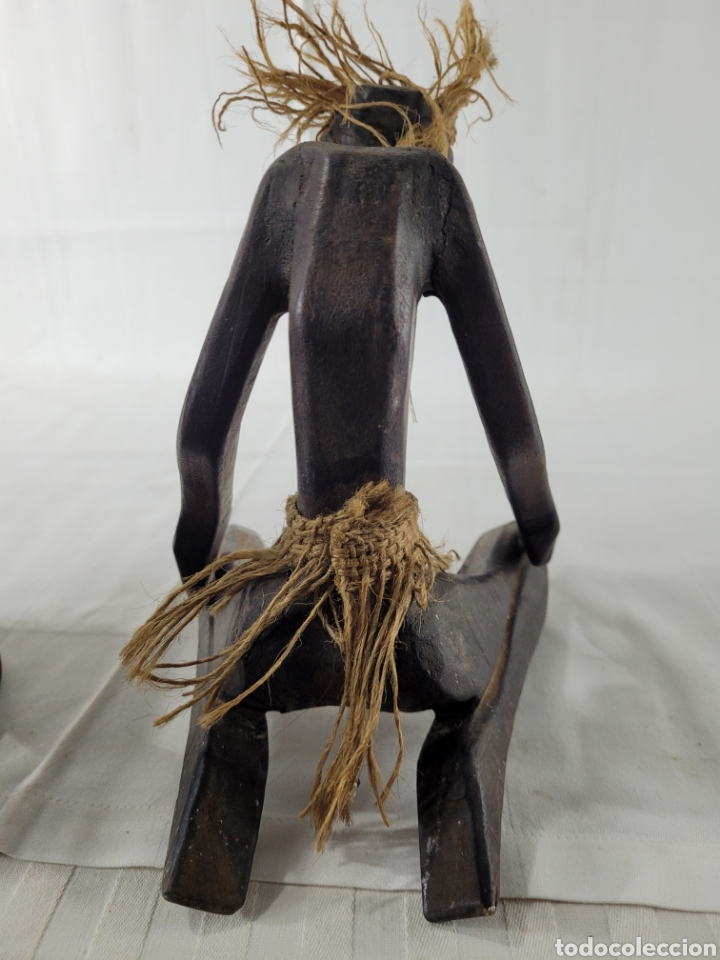 Arte: Pareja de Esculturas africanas med. S.XX - Foto 13 - 299238813