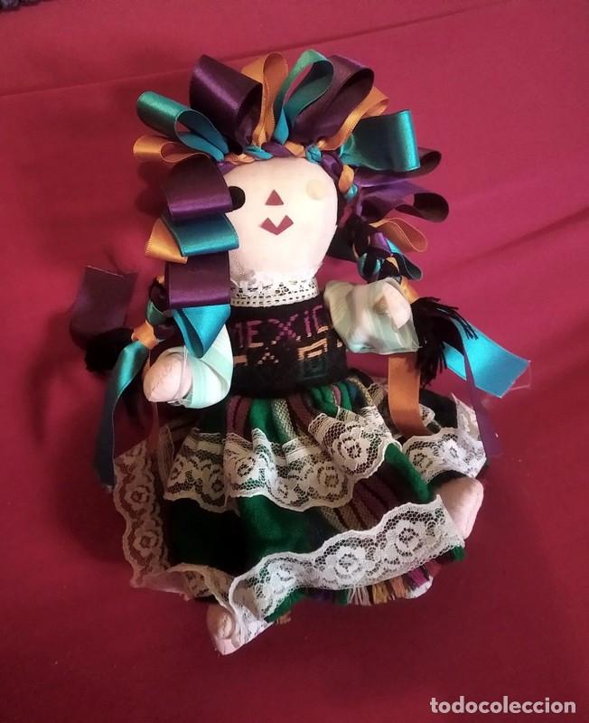 Arte: mu&ntilde;eca antigua trapo Mexico - Foto 1