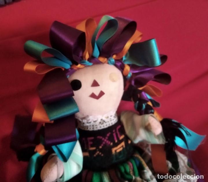Arte: mu&ntilde;eca antigua trapo Mexico - Foto 2