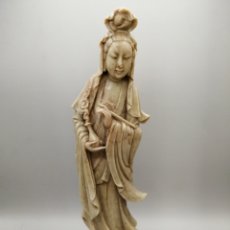 Arte: GUANYIN. ASIAN HAND CARVED SOAPSTONE, CHINA, P. XXS. Lote 303877598