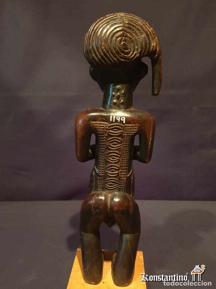 Arte: FIGURA MASCULINA EN MADERA 34X9 CMS - Foto 3