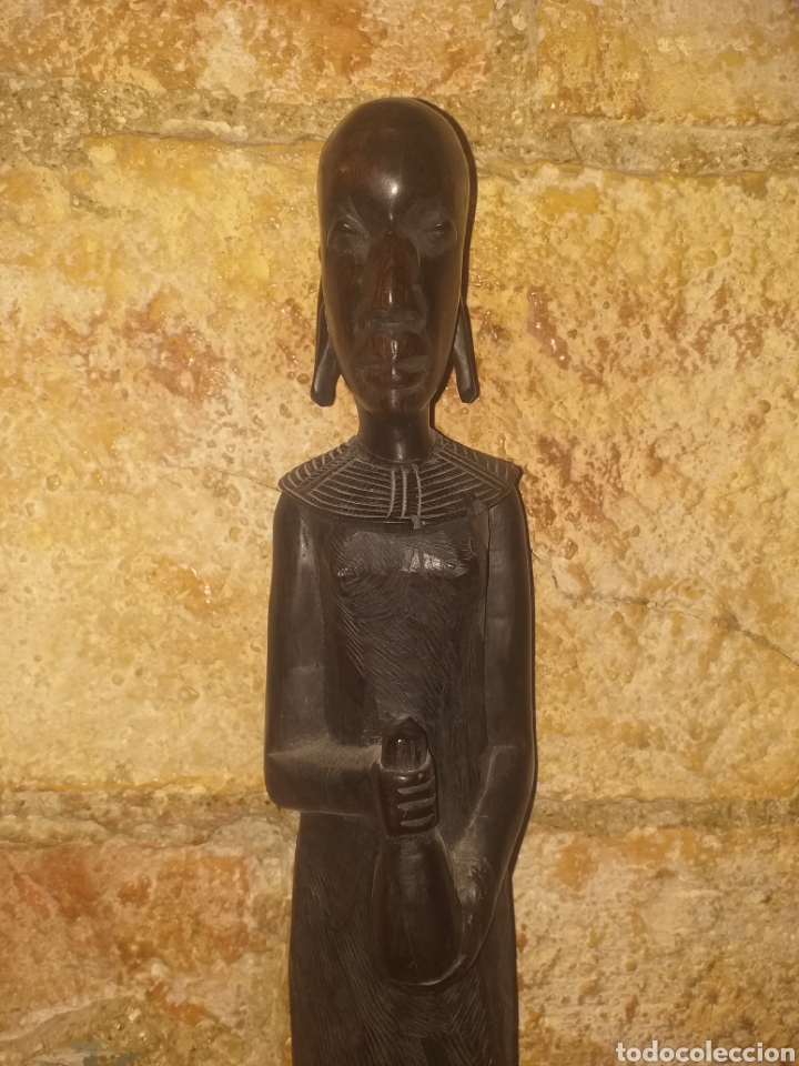 Arte: Figuras en madera de &eacute;bano (2 unid) - Foto 5