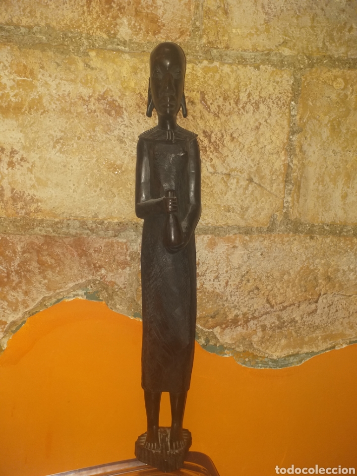 Arte: Figuras en madera de &eacute;bano (2 unid) - Foto 3