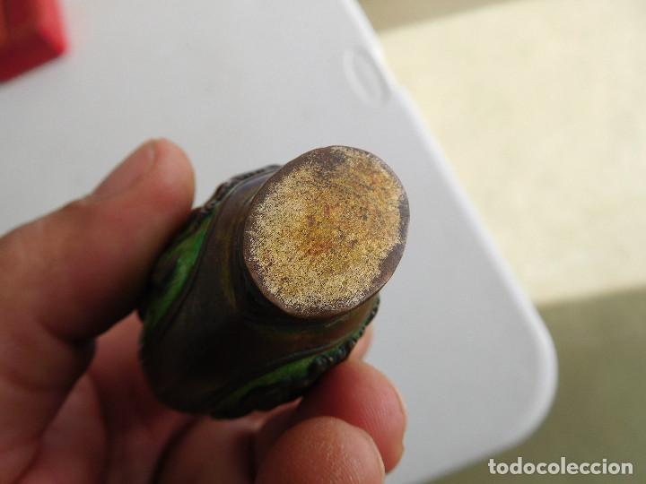 Arte: Snuff bottle antiguo de cobre y esmalte - Foto 8